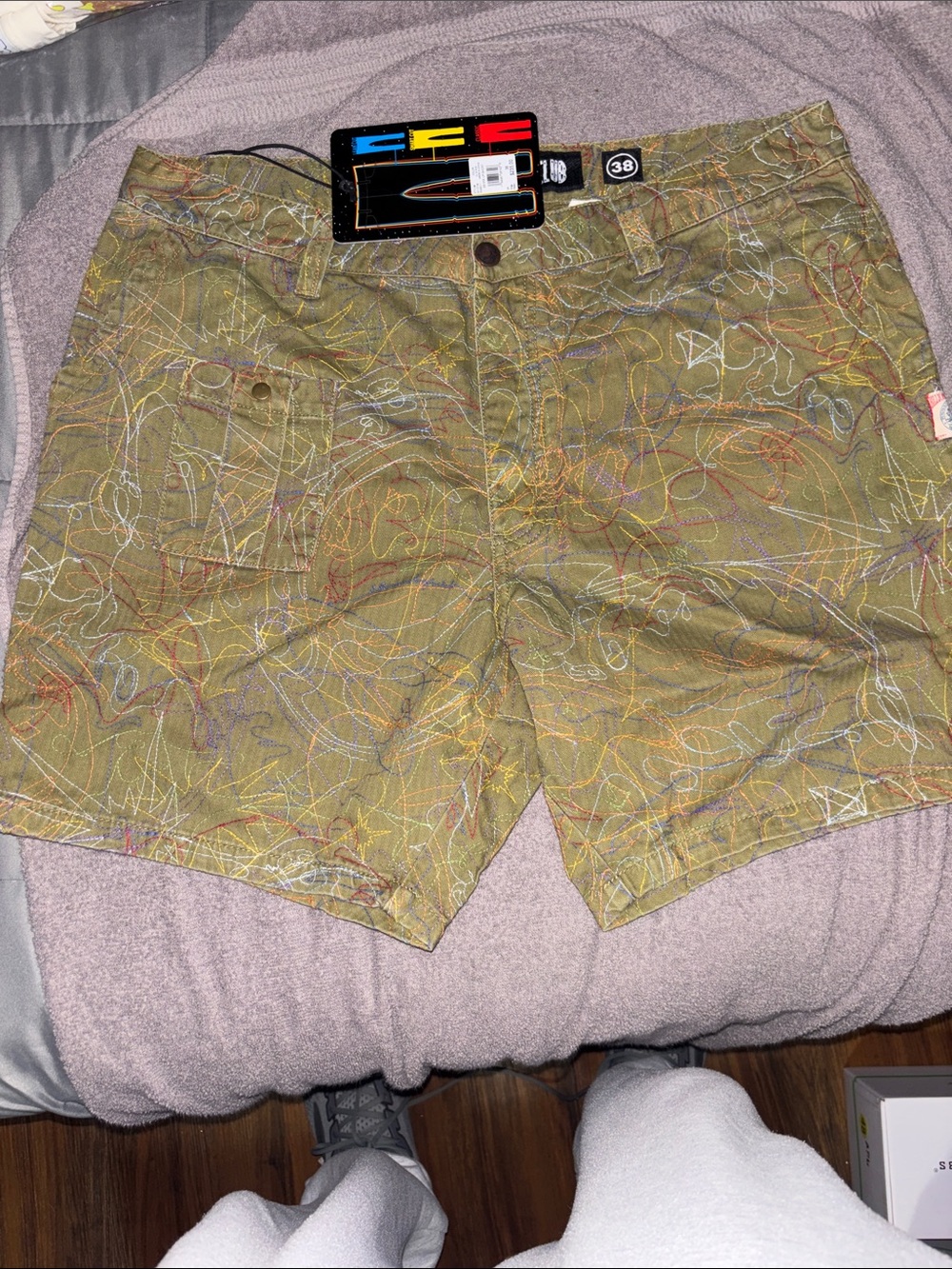 Billionaire Boys Club Olive Scribble Print Women's Shorts